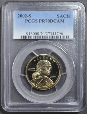 2002 S Proof Sacagawea Dollar PCGS PR70 DCAM - Image 1 of 4