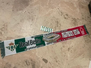 BUFANDA OFICIAL UEFA EUROPA LEAGUE 2025/26 REAL BETIS vs NOTTINGHAM FOREST FC. - Imagen 1 de 5