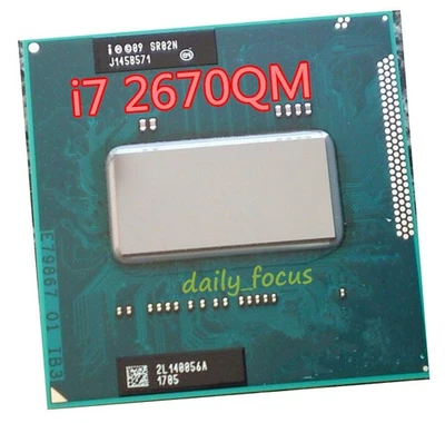 Intel Core i7-2670QM 2.2 GHz rPGA988B 4 cores 8 T SR02N CPU Processor 6 MB - Image 1 of 4