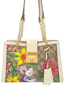Gucci Padlock GG Flora Shoulder Bag 498156 Chain Shoulder Bag #T1099 - Picture 1 of 9