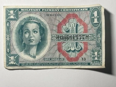 Series 611 MPC One Dollar $1 Military Payment Certificate - Image 1 of 2