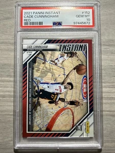 2021 Panini Instant Red Pistons Cade Cunningham Rookie RC SP #/99 PSA 10 #152 - Picture 1 of 2