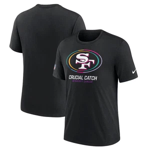 Nike® Men's MEDIUM San Francisco 49ers NFL Crucial Catch T-Shirt in Black - Picture 1 of 4
