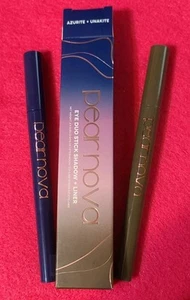 PEAR NOVA EYE DUO STICK SHADOW + LINER AZURITE & UNAKITE FULLSIZE ITEMS NIB - Picture 1 of 6