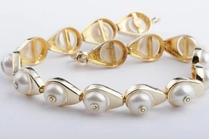 Perlen Armband 585 14K Gelb Gold! # - Bild 1 von 6