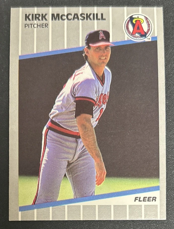 1989 Fleer Kirk McCaskill Baseball Card #483 Angels Pitcher VG O/C - Image 1 of 2