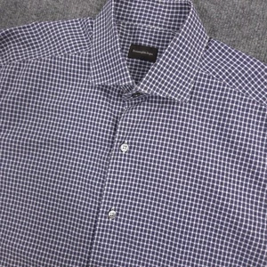 Ermenegildo Zegna Hemd Herren Large Blau Geometrisch Knopfleiste Langarm Business - Bild 1 von 11