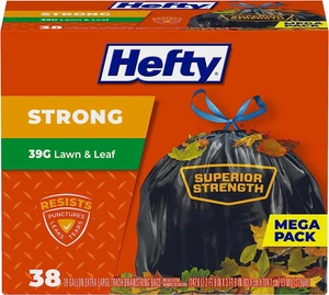 Strong Lawn & Leaf Trash Bags, 39 Gallon, 38 Count - Picture 1 of 8