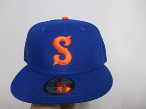 SOMBRERO AJUSTADO SIRACUSA (METS) NEW ERA 5950 LIGAS MENORES PARA HOMBRE (7 1/4) NUEVO CON ETIQUETAS AZUL RARO - Imagen 1 de 6