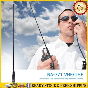NA-771 SMA-M Male Antenna VHF/UHF 144/430MHz for YAESU Beofeng Two Way Radio - Zdjęcie 1 z 10