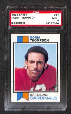 1973 TOPPS #72 NORM THOMPSON PSA 9 Mint 14717094  - Image 1 of 3