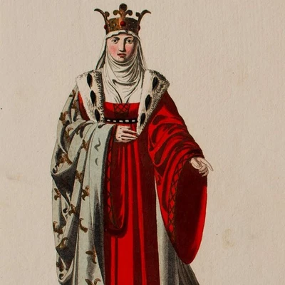 Wittich Nationaltheater Johanna von Navarra Templer Kostüm kolor Radierung 1812 - Bild 1 von 3