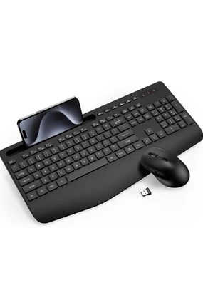 KC213 Wireless Keyboard and Mouse Combo | Slim 2.4GHz Set with Silent Keys - Image 1 of 4
