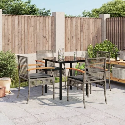 Garden Dining Set Grey - Image 1 of 4