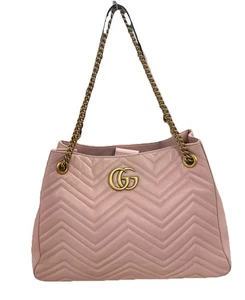 Gucci Pink Marmont Matelasse’ Quilted Double G Tote Bag - Picture 1 of 6