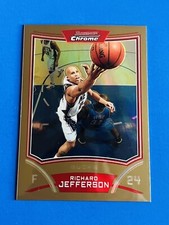2008-09 Bowman Chrome Richard Jefferson Bucks Gold Refractor Card #11; #d /50