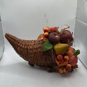 Neu mit Etikett Neu im Karton Vintage Avon Bountiful Glasfaser Füllhorn Erntedank Herbst Dekor - Bild 1 von 9