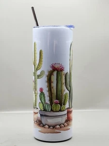 Watercolor Cactus Landscape 20 oz Tumbler Adorable #20002 - Picture 1 of 1