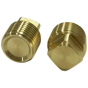 1/2" NPT Solid Brass Boat Hull Spare Garboard Drain Plug-2 PACK - Foto 1 di 5