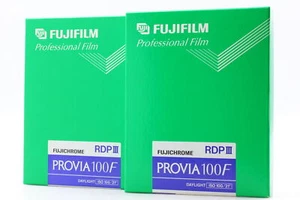 2 pks [Unused] Fujifilm Fujichrome RDP III Provia 100F 4x5 10 shts/ea From JAPAN - Picture 1 of 8