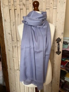 Periwinkle fino ligero de cachemira y lana pashmina de Pashmina Love - Imagen 1 de 4