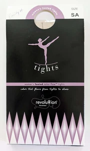Revolution Dancewear Women's Color Flow Ballet Footed Tights Spandex Tan Size S - Picture 1 of 2