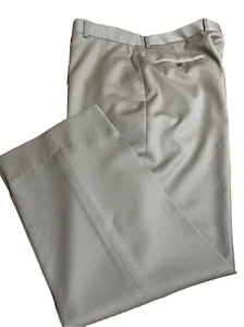 Kenneth Cole Wearness 38 x 28,5 Hosen 100% Wolle taupe gerades Bein vorne flach - Bild 1 von 8