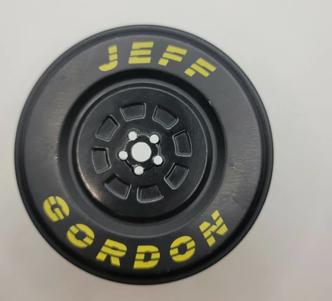 Nascar Jeff Gordon Collectibles Watch in Tire Tin Used, EMPTY Cover