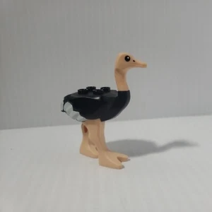 Lego Animal Land Bird AVESTRUZ NEGRO (x1) con Cola Blanca y Puntas de Ala NUEVO 7570 - Imagen 1 de 7