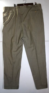 Zanella Pants Mens 42 Brown Pleated Wool Bennett Dress Slacks Trousers Work - Picture 1 of 11