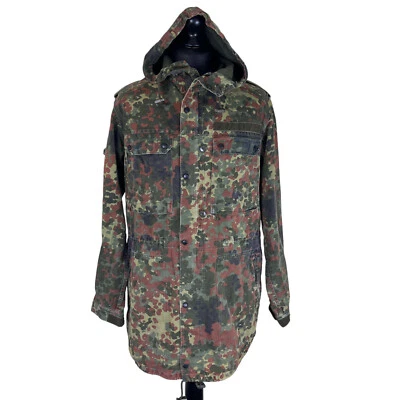 Chaqueta Parka Militar Camuflada Flecktarn Bundeswehr Alemana GR12 L Capucha Alta Bosque Foto 1 de 4