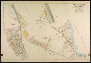 1911 SALEM, MASSACHUSETTS, BOSTON & MAINE R.R. CANAL ST - JEFFERSON AV ATLAS MAP - Picture 1 of 3