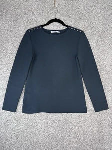 MM. Lafleur Malin Top sz Small Jardigan thick Knit Sweater Deep Sea Green - Picture 1 of 7