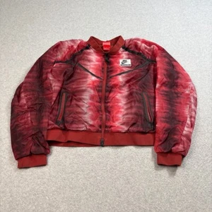 Nike International Jacket Woman M Bomber Obsidian Red Streetwear Sports Athletic - Picture 1 of 10