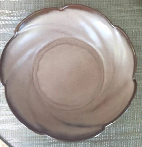 Vintage Frankoma Pottery Plainsman Prairie Pink Tan Satin 218 Scalloped Bowl - Picture 1 of 4