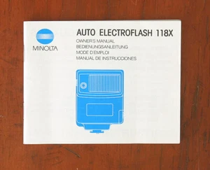LIBRO DE INSTRUCCIONES MINOLTA FLASH 118X/47986 - Imagen 1 de 1