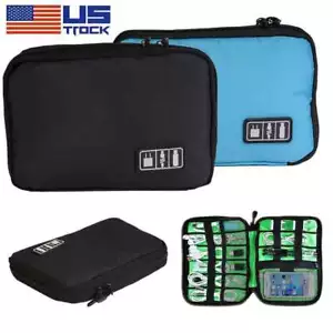 Travel Electronic Accessories Cable Organizer Bag USB Charger Storage Case Pouch - Picture 1 of 14