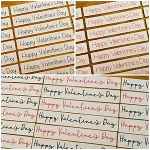 15x Happy Valentines Day Kartenaufleger Sprüche Banner Kartenbasteln weiß rot - Bild 1 von 11