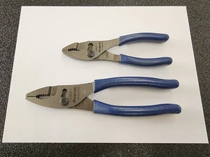 Herramientas Snap-on EE. UU. NUEVO 2 piezas AZUL ELÉCTRICO 8" y 6" Juego de alicates para juntas deslizantes 47ACF 46ACF - Imagen 1 de 12