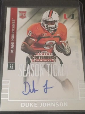 Duke Johnson  Autographed 2015 Panini Contenders Draft Pick Card - Image 1 of 2