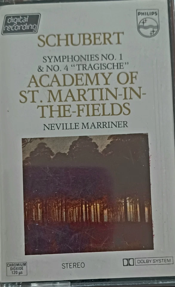 Franz Schubert -  Symphonies No. 1 & No. 4 (Cassette) St. Martin-In-The-Fields - Image 1 of 1