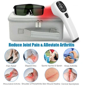 Cold Laser Therapy Device For Body Pain Relief Red Infrared Light Home + Goggles - Picture 1 of 11