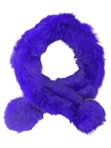 PURPLE FUR NECK WARMER SCARF - Picture 1 of 6