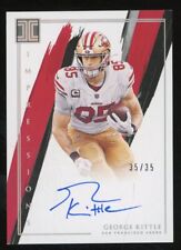 2021 Panini Impeccable Impressions Silver George Kittle 49ers Signed AUTO 35/35