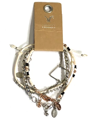American Eagle Outfitters Stacking Bracelet Set of 4 - 7 in to 7.5 in Length NWT - Image 1 of 4