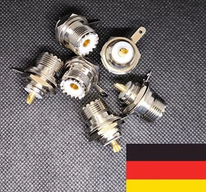 10 x PL SO239 Gniazdo montażowe Wersja lutownicza Montaż obudowy 16mm Otwór - Zdjęcie 1 z 3