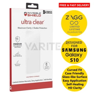 Protector de pantalla curva premium ultra transparente Zagg S10 para Samsung Galaxy S10 - Imagen 1 de 1