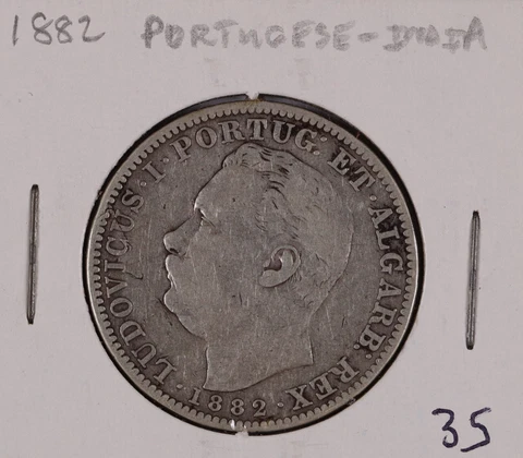 1882 India - Portuguese Uma Rupia (1 Rupee) Cover