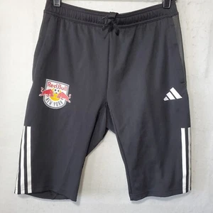 New York Red Bulls Shorts Men's Medium Adidas Soccer MLS Game Shorts Black NWT - Picture 1 of 15