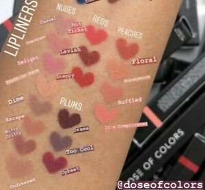AUTHENTIC DOSE OF COLORS LIP LINER NUDES/REDS/PEACHES/PLUMS CHOOSE 18 COLORS NIB